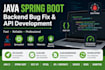 fix java spring boot bugs and backend API issues