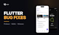 do flutter bug fixes, firebase debugging and app release support