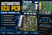 automotive ecu pcb with can fd can bus lin communication and embedded system