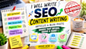 write SEO optimized articles and blogs posts