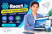 build a responsive react js website with API integration