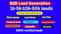 do b2b lead generation, data enrichment email list building and prospect lead