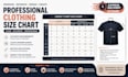redesign recreate design and create a professional clothing size chart