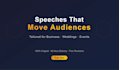 write a persuasive and impactful speech for you