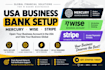 create mercury wise stripe USA physical address with proof for USA bank creation
