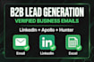 do b2b lead generation with verified emails from linkedin