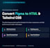 convert figma to html css and tailwind css responsive landing page