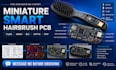design miniature hairbrush pcb using tinyml, mems microphone, dfm, haptic, ble