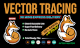 manual vector tracing and redraw a perfect logo