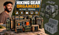 modular hiking gear organizer design, outdoor storage cad modeling, rendering