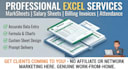 do professional excel marksheets billing and salary sheets