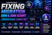 fixing migration, drm drm script, reastram server, stream vod
