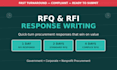 write a professional rfq or rfi response for government contracts