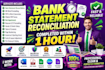 reconcile bank statement PDF to editable format