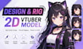 design and rig live2d model 2d vtuber model