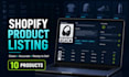 add and optimize shopify product listings