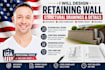 design retaining wall structural drawings and details