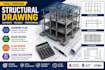 provide structural drawing, framing plan, beam, slab design and load calculation
