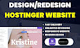 build hostinger website design or hostinger website redesign