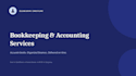 provide professional bookkeeping and accounting services