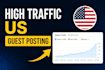 do manual digital PR outreach for a high traffic US guest post