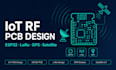 iot rf pcb design for esp32, lora, gps, and satellite communication systems