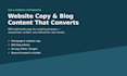 write SEO website copy and blog content that converts