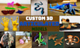 create custom 3d articulated model flexi toy stl for 3d printing