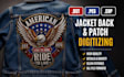 do jacket back embroidery digitizing and patch design