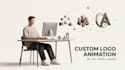 create custom animated logo animation 3d intro and outro video