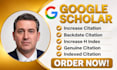 write a research article to increase google scholar citation