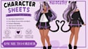 do anime character sheets with expressions