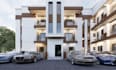 buildup multi unit residential house on single plot land development with render