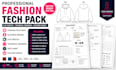 create tech pack for streetwear tshirt hoodies and apparels ready for production