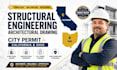 structural engineering, architectural drawing, city permit for california, ohio