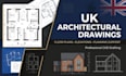 create professional UK architectural drawings regulation, for planning appr