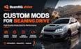 create 3d sport car for beamng drive, mods file conversion,ac 3d car,custom kits