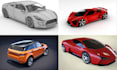 create 3d car model vehicle design car rendering stl 3d printing game ready car