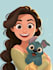create a disney cartoon illustration