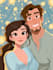 make a disney cartoon illustration