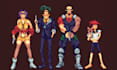 draw pixel art character and 2d sprite sheet pixel art animation