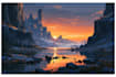 do fantasy landscape illustrations
