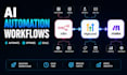 build ai automation workflows with n8n, make, or gohighlevel