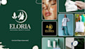 create skin care label, cosmetic logo and makeup packaging design