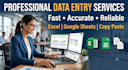 do accurate data entry and web research