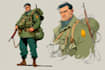 draw 2d game art military character design