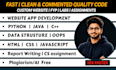 do computer science assigned, java, python programming tasks and web development