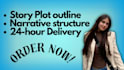 write a detailed story plot outline and chapter breakdown in 24 hours