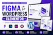 convert figma PSD or xd design to wordpress elementor website