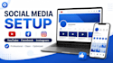 create and setup youtube facebook instagram
